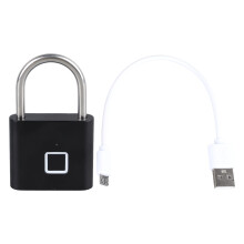(Black) Smartes Fingerabdruck-Schloss wasserdicht Tuya Bluetooth Schwarz