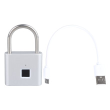 (Silver) Smartes Fingerabdruck-Schloss wasserdicht Tuya Bluetooth Schwarz