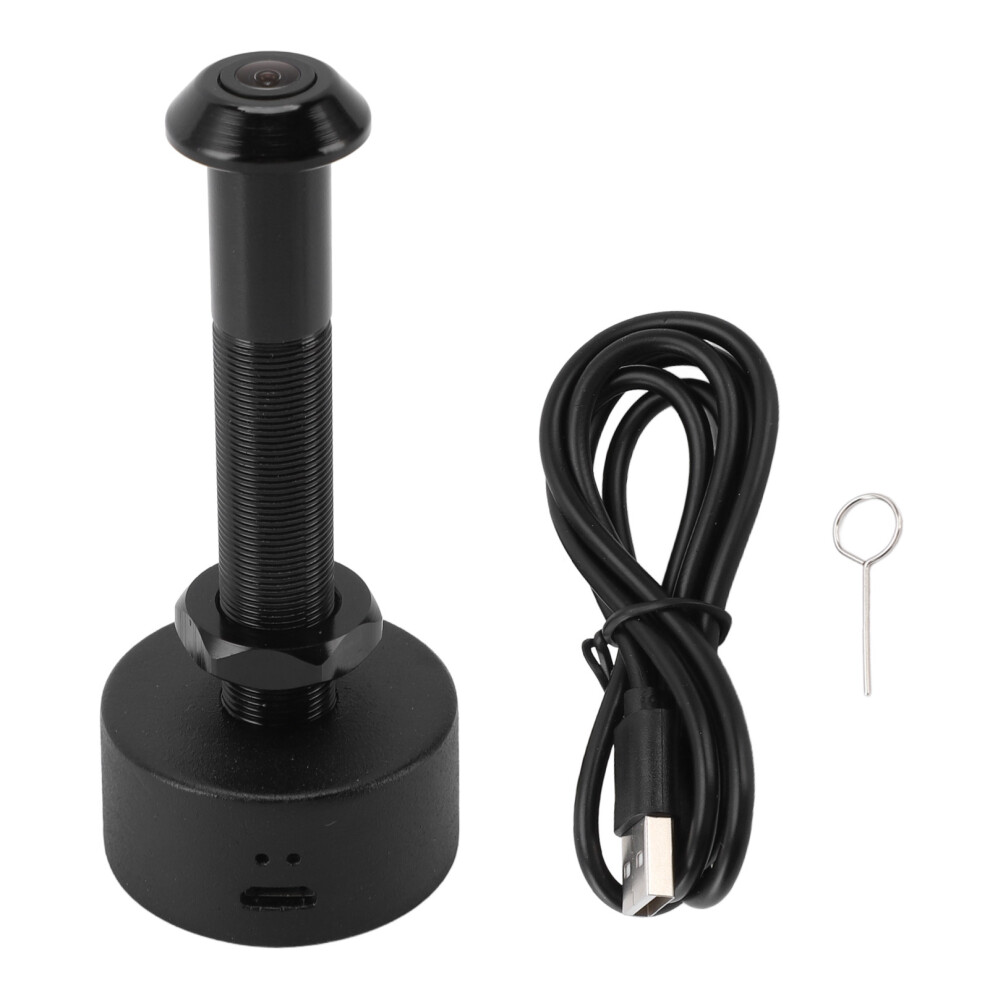 (Black) Wifi Peephole Camera 1080P 150 Wide Angle Door Viewer With App 643505086041
