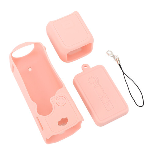 (Pink) Silicone Case for Osmo Pocket 3 Dustproof Scratchproof Washable Pink 1