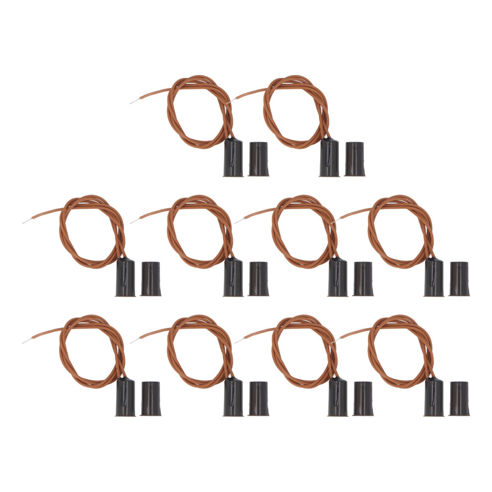 10 Sets Magnetic Reed Switch Dc100v Nc Recessed Brown 604725091185