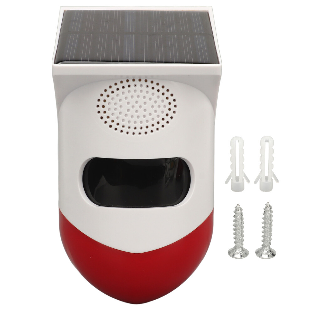 Solar Strobe Light Alarm Waterproof Motion Sensor 120Db 604725122698