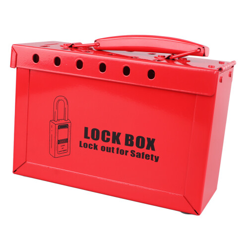 12-Hole Lock Box Impact Resistant Portable LOTO Group Box 1