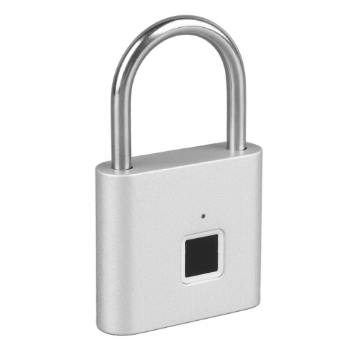 (Silver) Fingerprint Padlock Keyless Wasserdicht Biometrisches Schloss 2