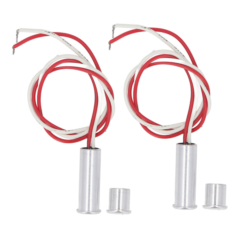 2 Sets Recessed Magnetic Switch Dc12-24V Aluminum Nc Wired 604725091215