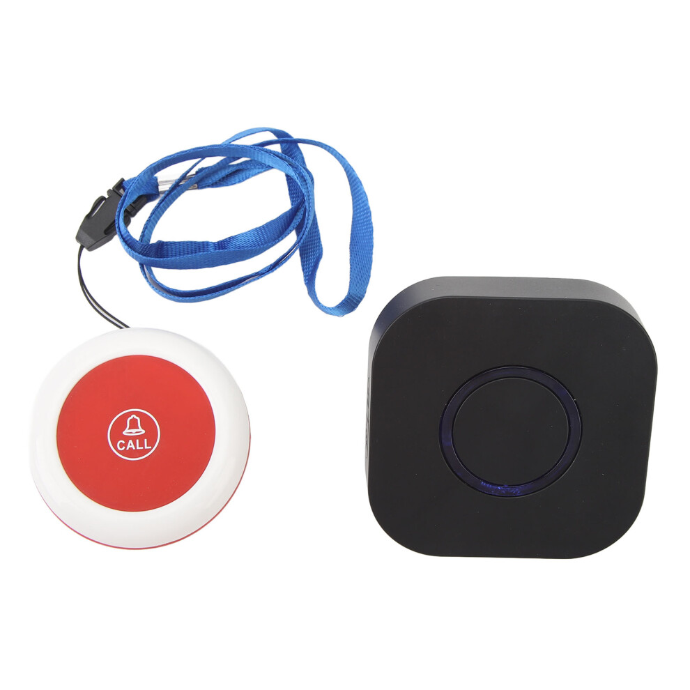 (Eu Plug) Emergency Call Bell Adjustable Volume Waterproof Pager Elderly 604725123145