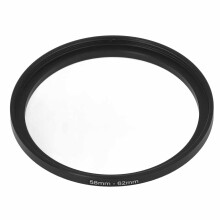 (58‑62mm) Black Filter Adapter Ring Aluminum Alloy Step Up Converter 52-55mm