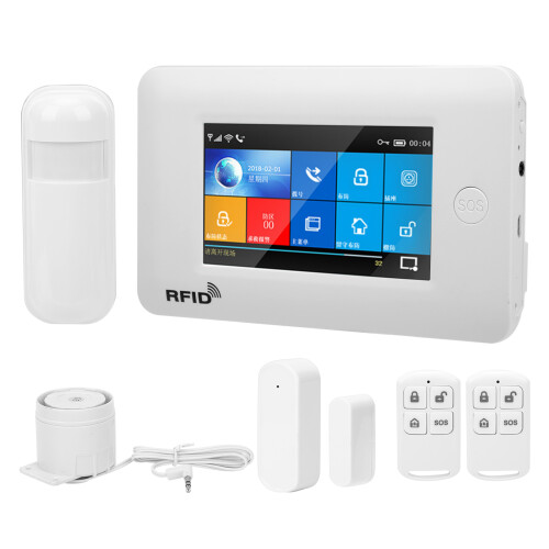 (UK Plug) WIFI+GSM+GPRS Alarmanlage 4,3 Zoll Touchscreen 2