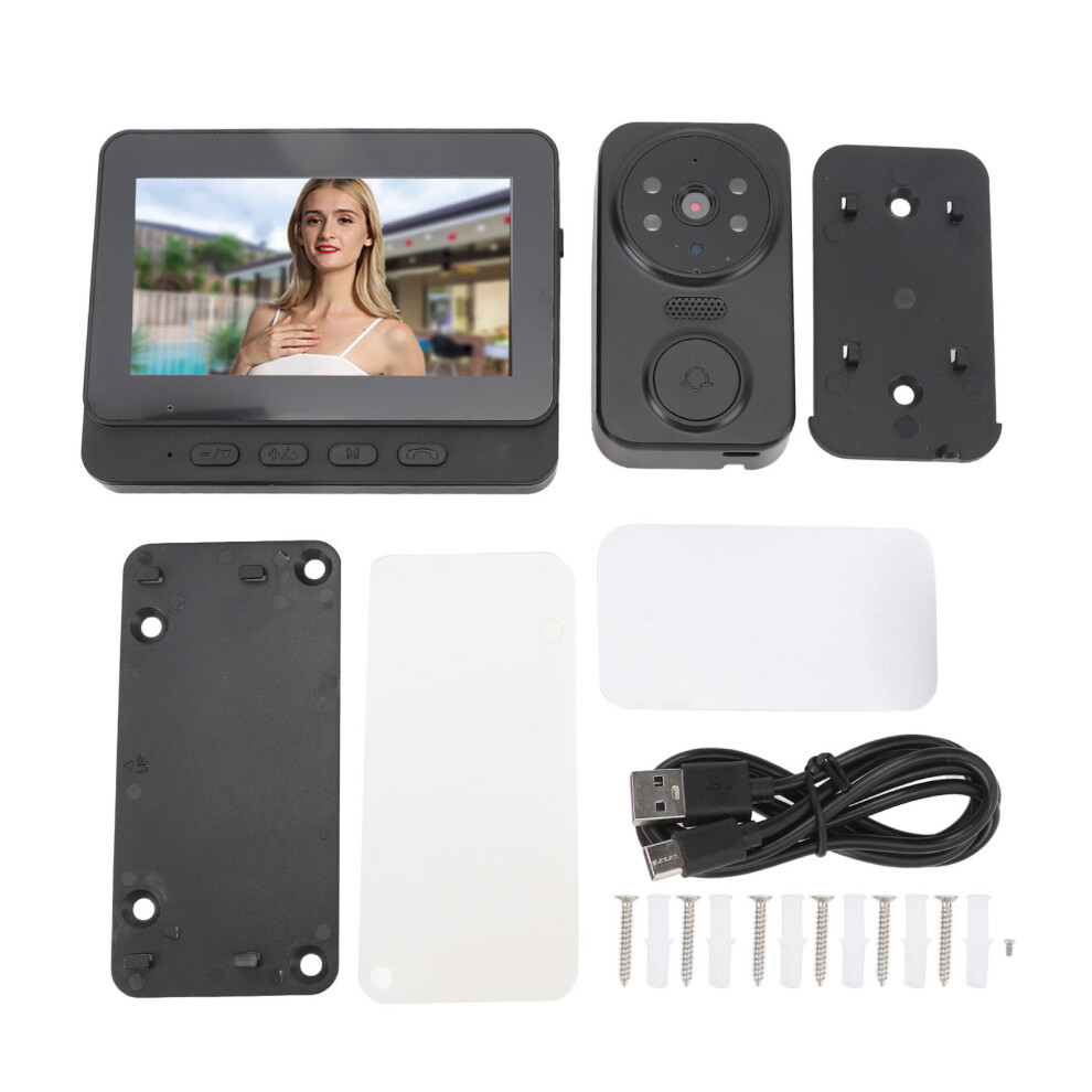 Wireless Video Doorbell 1080P 4.3 Inch 2 Way Night Vision Ip65 643505082210