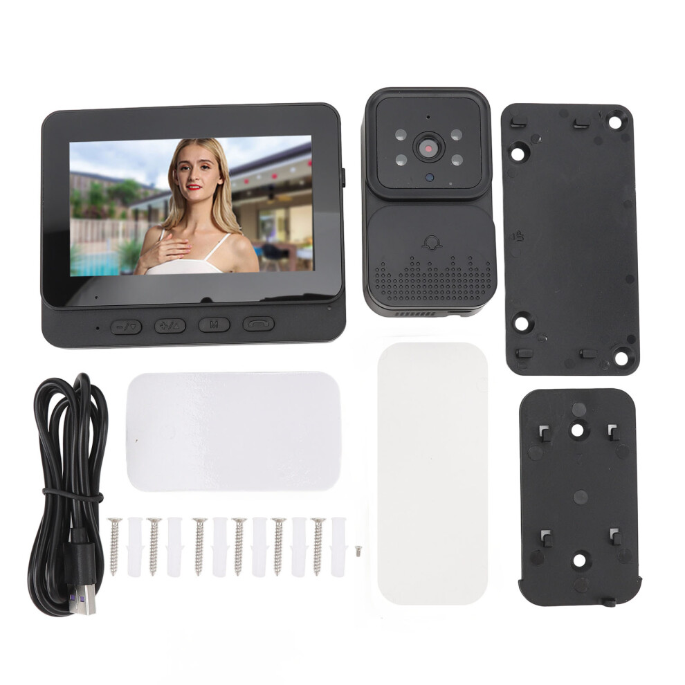 Video Doorbell 4.3" 1080P Hd 2 Way Night Vision Waterproof Wireless 643505082227