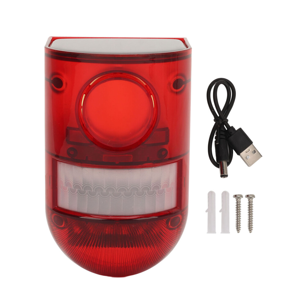 Solar Motion Sensor Alarm 129Db Ip65 Waterproof Security Light Farm 604725123503
