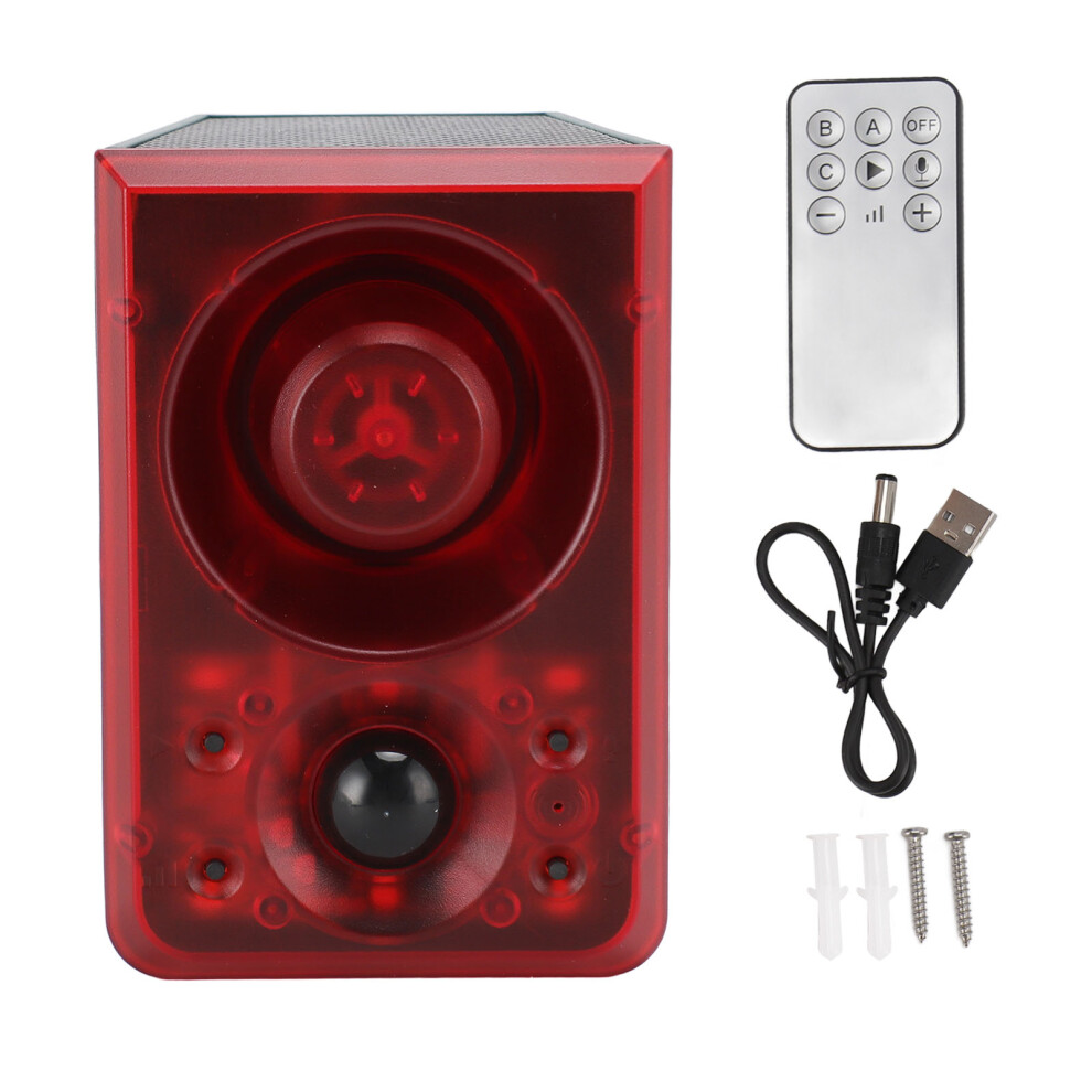 Solar Outdoor Motion Sensor Alarm 3 Modes Waterproof Strobe Light 604725123527