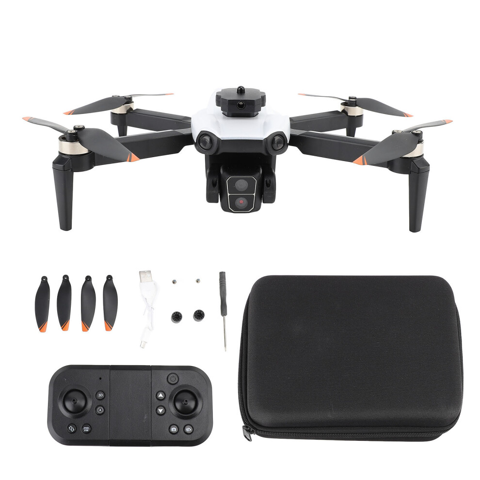 () Rc Drone 4K Dual Camera Obstacle Avoidance Wifi Quadcopter White/Black 643505088960