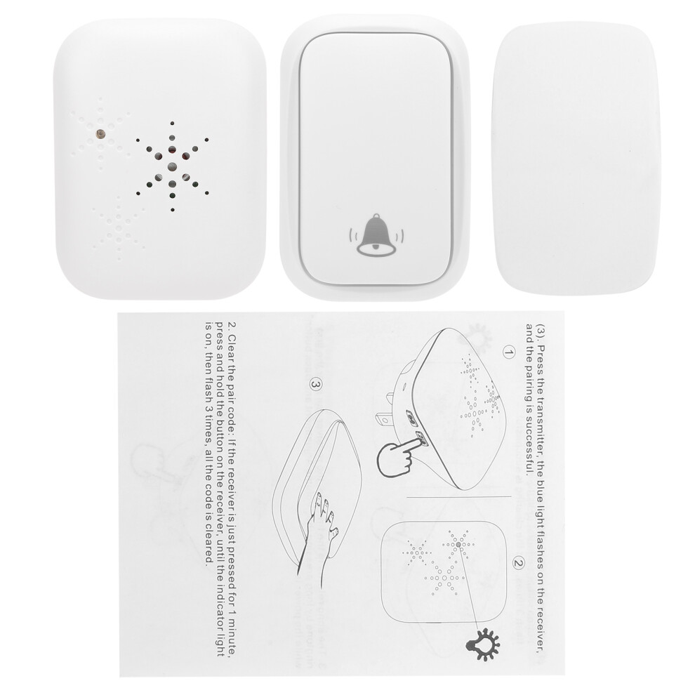 Battery Free Wireless Doorbell 150M Range 38 Melodies 433Mhz 604725144041