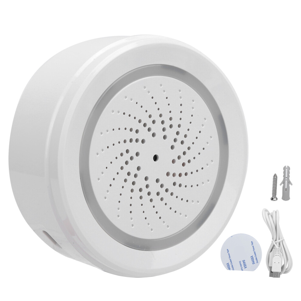 2.4Ghz Wifi Temp Humidity Sensor Sound Light Alarm Smart Siren 604725144188