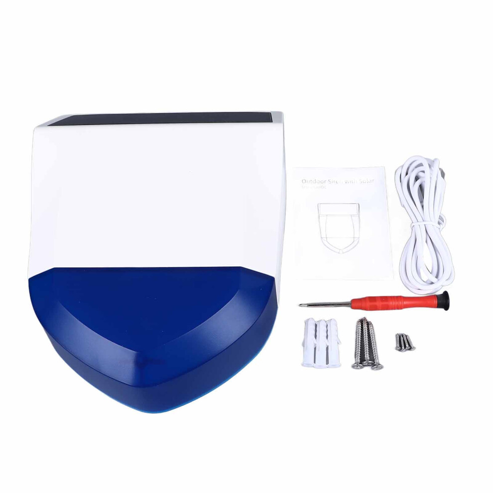 Solar Sound Alarm Rainproof High Decibel Smart Siren Light 604725124531