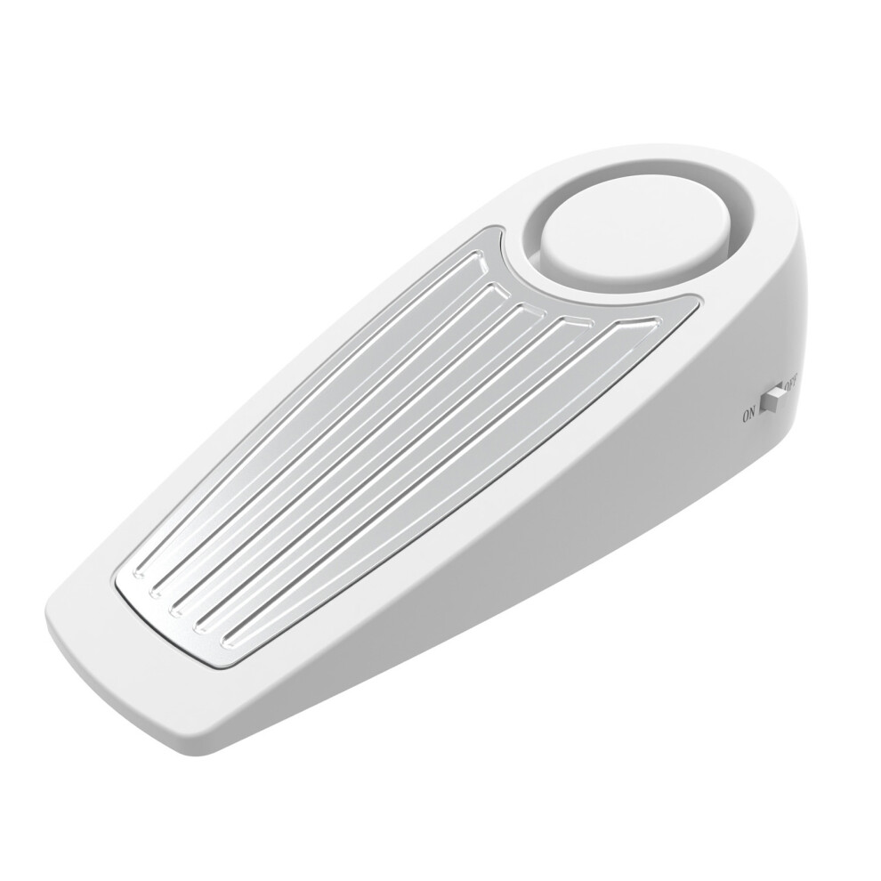 (White) Door Stop Alarm Vibration Sensing Security Stopper White 604725125231