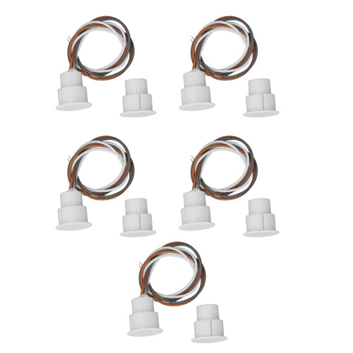 5x Magnetischer Reed-Schalter DC100V NO Türsensor Weiß