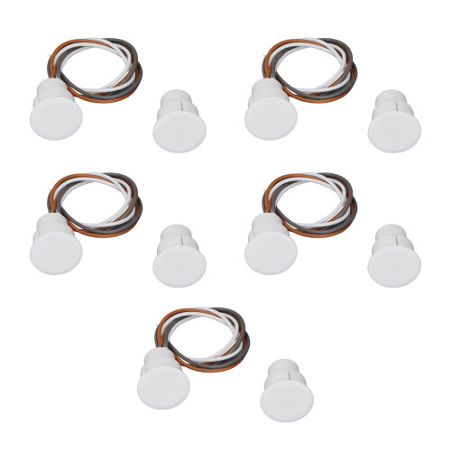 5x Magnetischer Reed-Schalter DC100V NO Türsensor Weiß 1