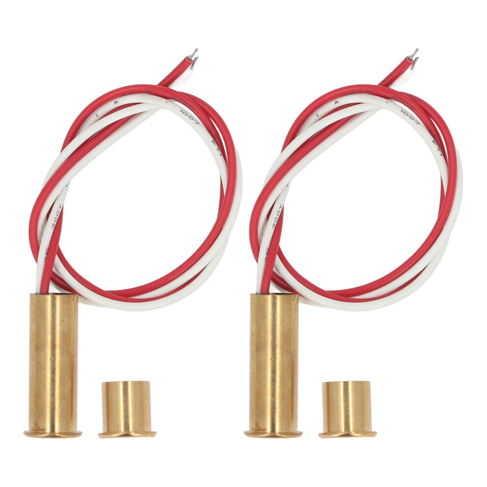2 Sets Recessed Magnetic Switch Dc12-24V Brass Nc Door Sensor 604725117816