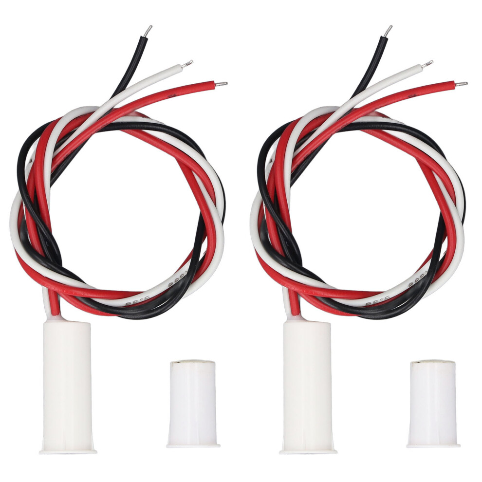 2 Sets Magnetic Reed Switch Dc12-24V Nc Wired Door Sensor 604725117830