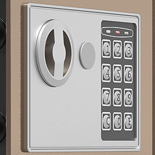 (Coffee Gold) Security Safe Box Carbon Alloy Steel Fireproof Antitheft Gold 2