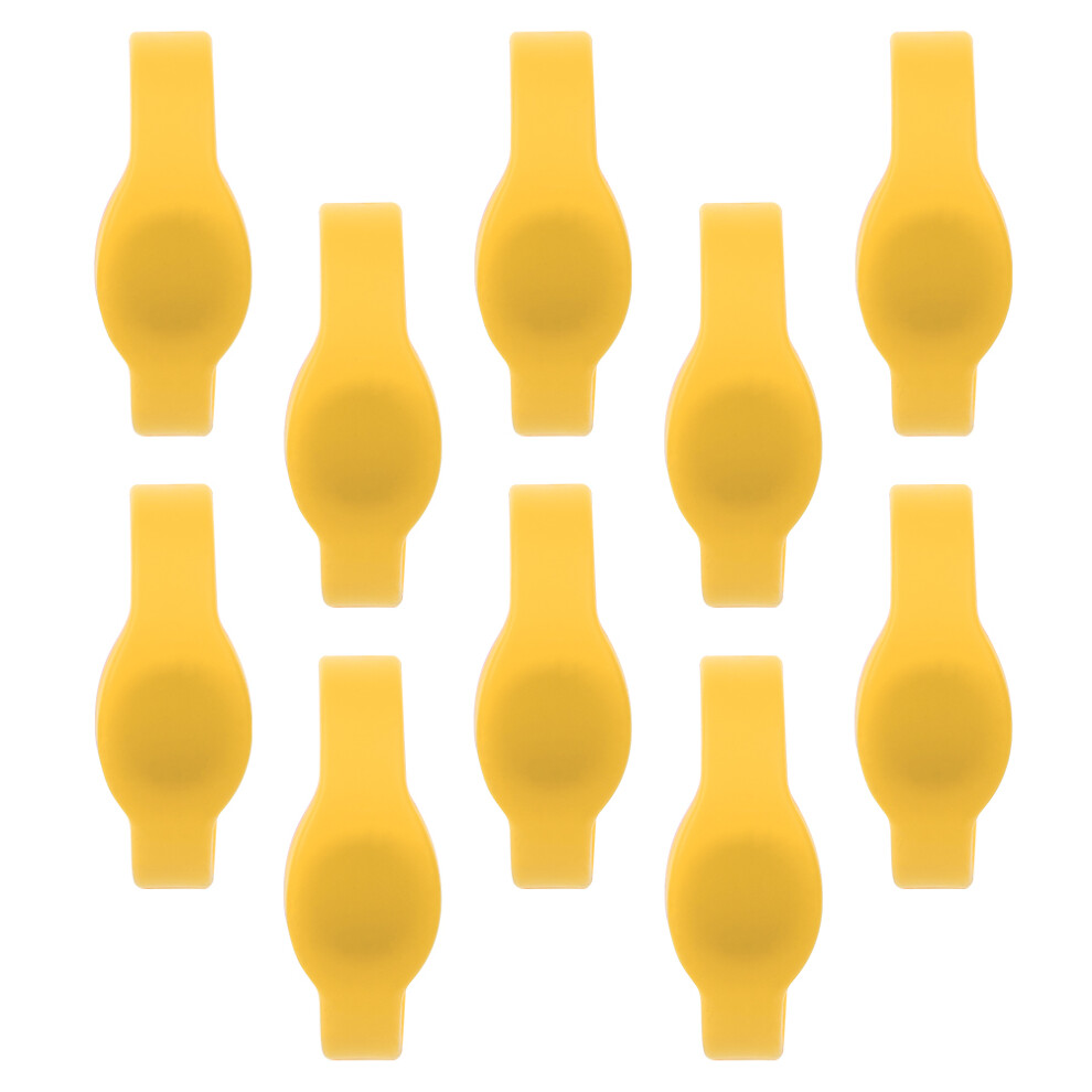 (Yellow) 10Pcs 13.56Mhz Rfid Wristband Silicone Waterproof Ic Card Yellow 604725101112