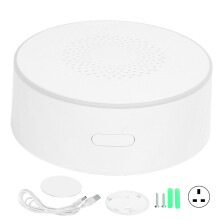 (UK Plug) 100dB-Sirene mit Licht & 2,4GHz TUYA-Sicherheit UK-Stecker
