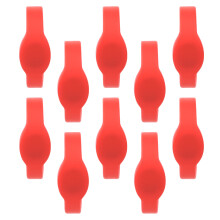 (Red) 10pcs 125Khz RFID Wristband Silicone IP68 Waterproof ID Card Blue
