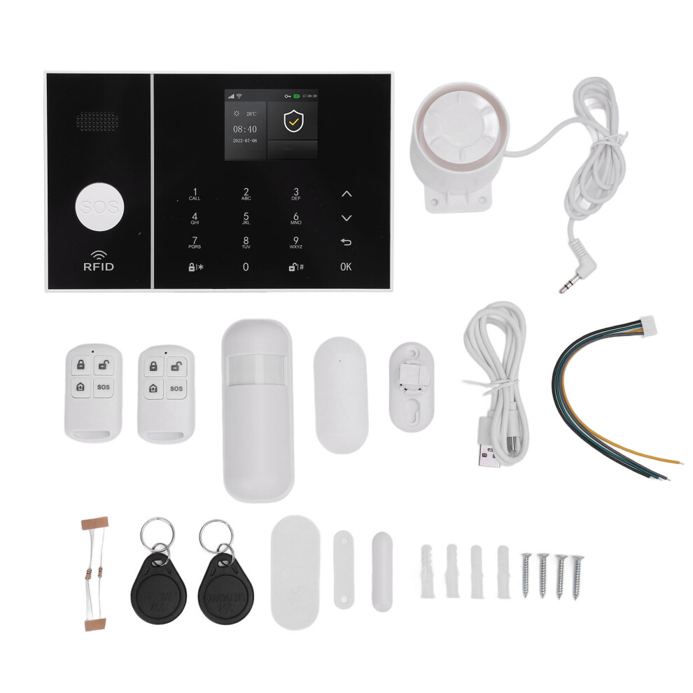 Wireless Alarm System Wifi Gsm 2G 2.4In Tft Remote Door Sensor 604725117267