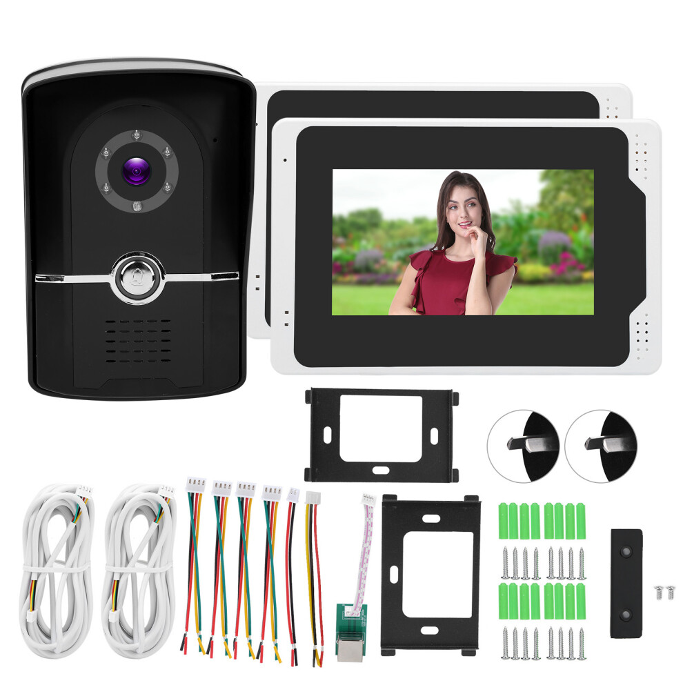 (Au) 7In 1080P Wifi Video Doorbell 2 Monitors Tft Night Vision Waterproof 604725153869
