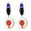 (White EU PLUG 2 Call Button1 Receiver) Caregiver Pager 4-Level Volume Long-Distance 2 Button 3