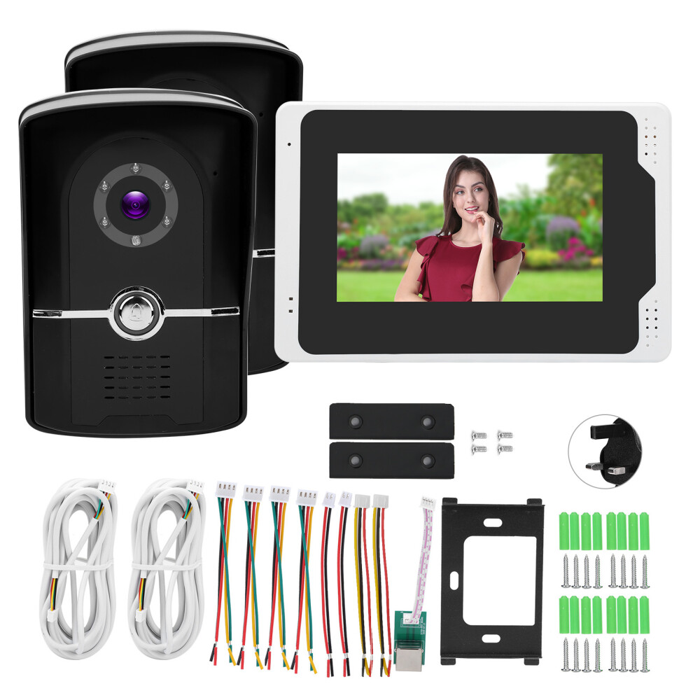 (Uk) 1080P Wifi Video Doorphone 7In Tft 2 Outdoor 110 Night Vision Tuya Uk 604725153999