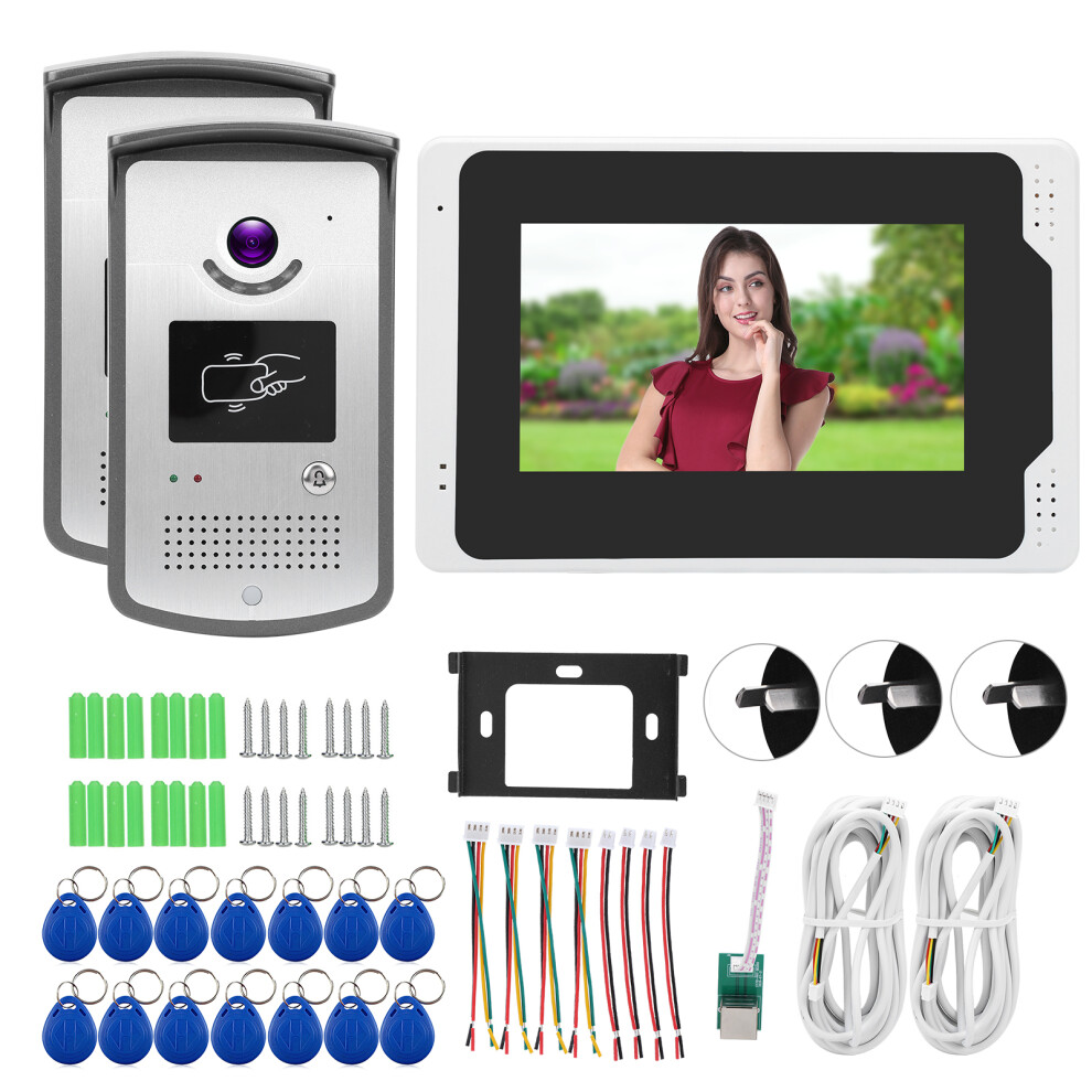 (Au Plug) 7In 1080P Wifi Video Doorbell 2 Outdoor Tft Night Vision 100-240V 604725153937