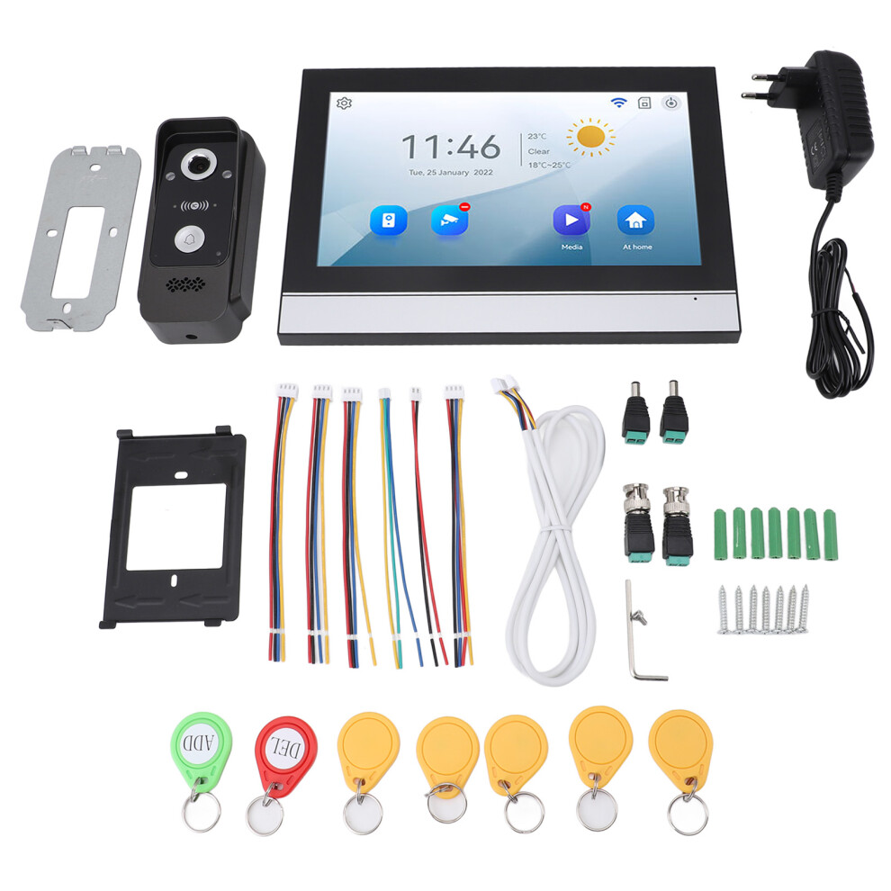 (Eu Plug 100Â240V) 10In Touchscreen Video Doorbell 1080P Night Vision 120 Wide Angle 604725117939