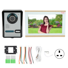 (UK Plug) 10in WIFI Video Door Phone Wired Intercom Tuya Smart Home EU Plug