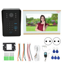 (EU Plug) WiFi Video Doorphone 1080P Intercom Password Card Rain Cover TUYA EU