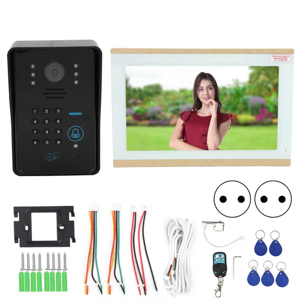 (Eu Plug) Wifi Video Doorphone 1080P Intercom Password Card Rain Cover Tuya Eu 604725142160