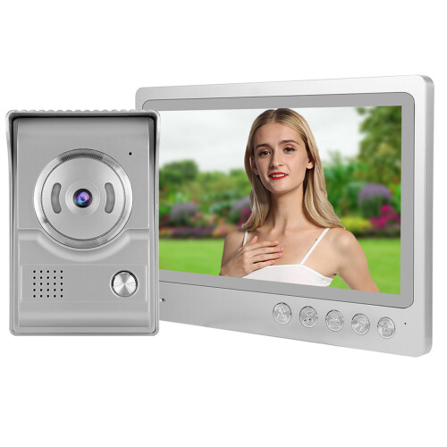 (EU Plug) 9-Zoll-Wifi-Video-Interkom IP55 wasserdicht 2