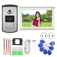 (US Plug) 10in WIFI Video Door Phone Wired Intercom for Tuya Smart APP 100-240V
