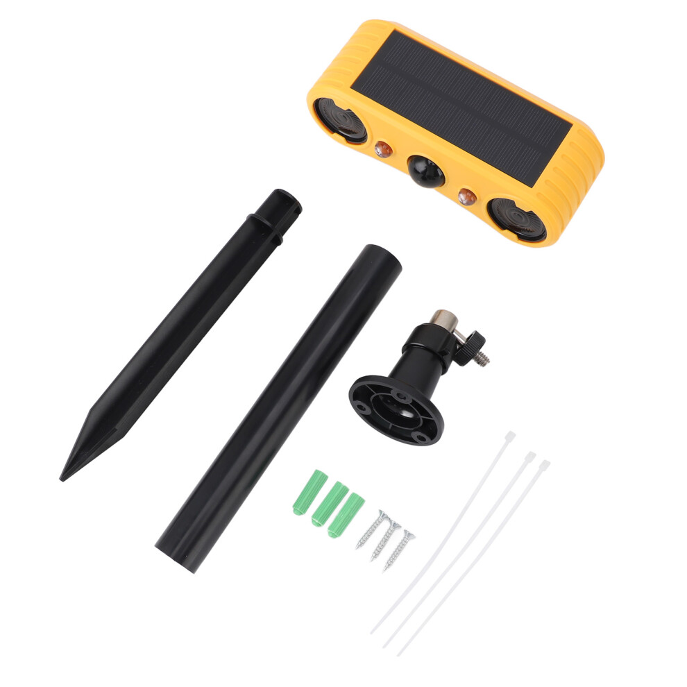 Solar Motion Sensor Alarm 129Db Strobe Light For Farms Ponds Gardens 604725119162