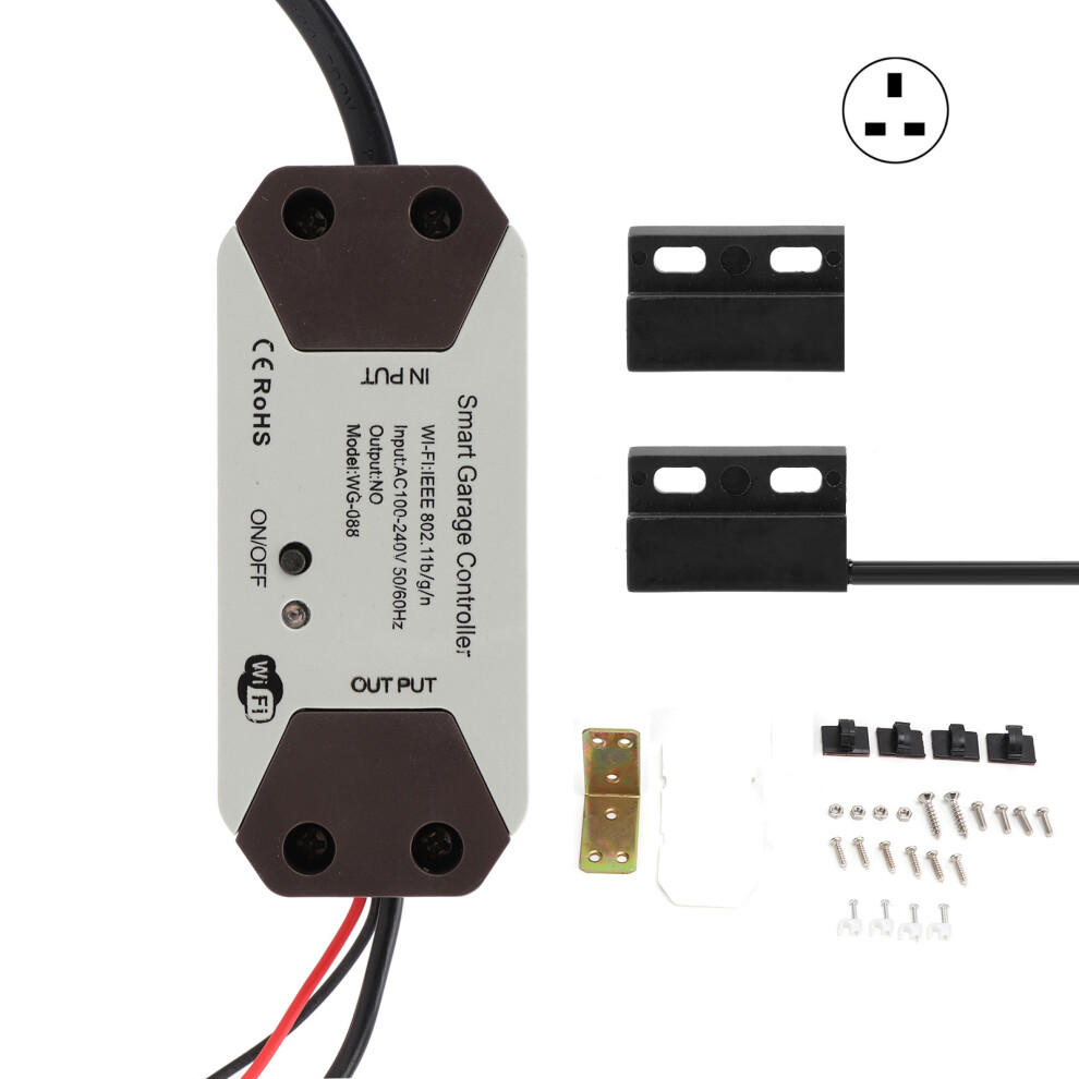 (Prise Uk) Wifi Garage Door Switch Wireless Voice App Remote Control For Tuya Us 604725142658