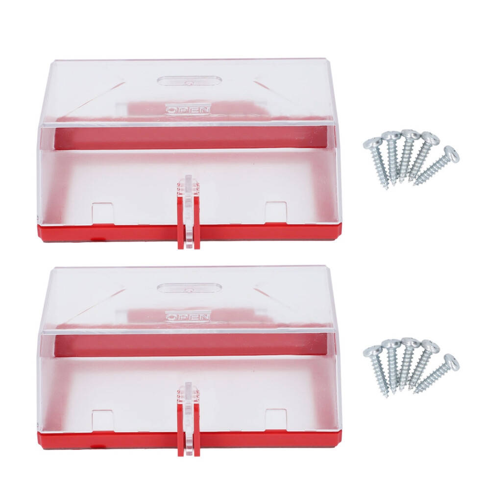 2Pcs Emergency Stop Button Cover Lockout Pc Transparent 604725118332
