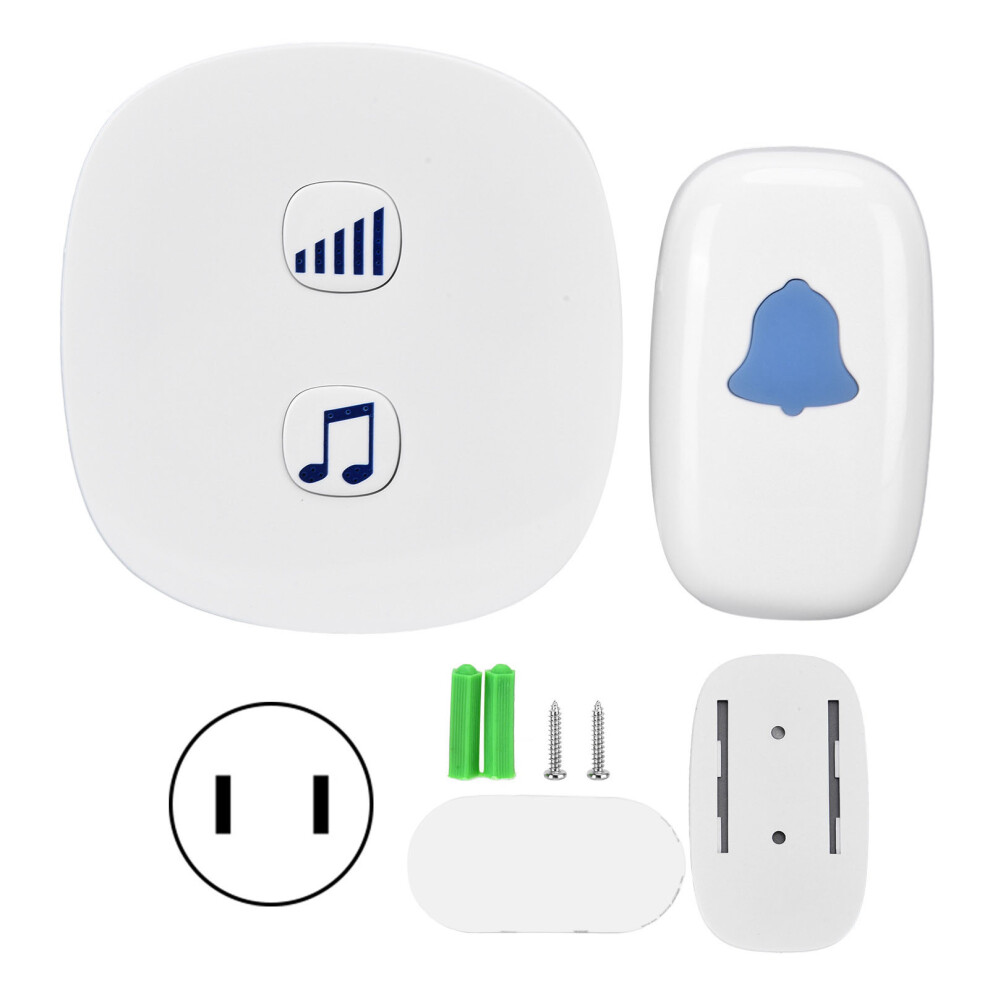 (Us Plug) 100Db Wireless Doorbell 38 Melody Adjustable Volume 100M Range 604725142733