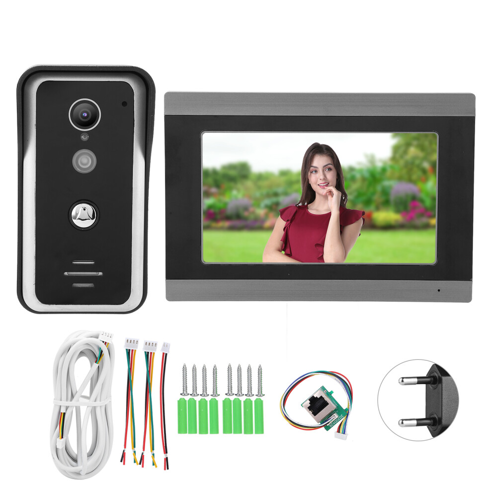 (Eu Plug) 7In Tft Lcd Video Door Phone Night Vision Wifi Ac100-240V 604725142863