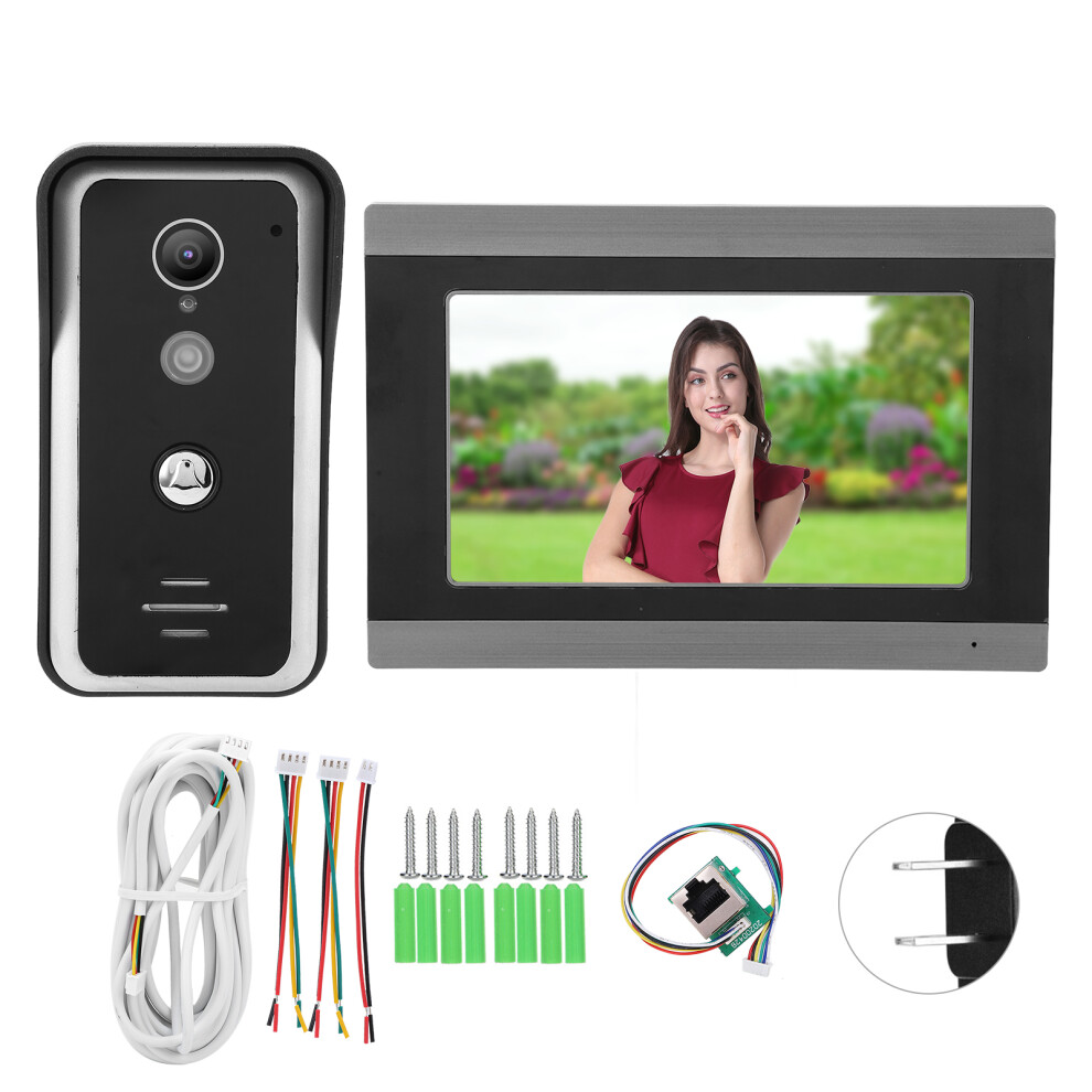 (Us Plug) 7In Tft Lcd Video Door Phone Night Vision Wifi Ac100-240V 604725142818
