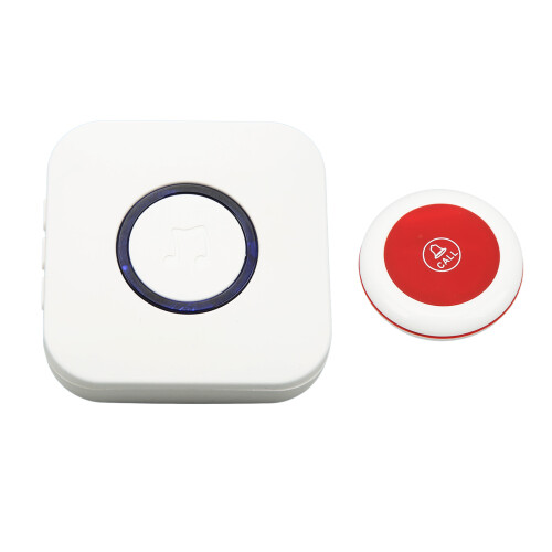 (US Plug) Caregiver Pager One Touch LED Wireless Help Device Elderly US Plug 2