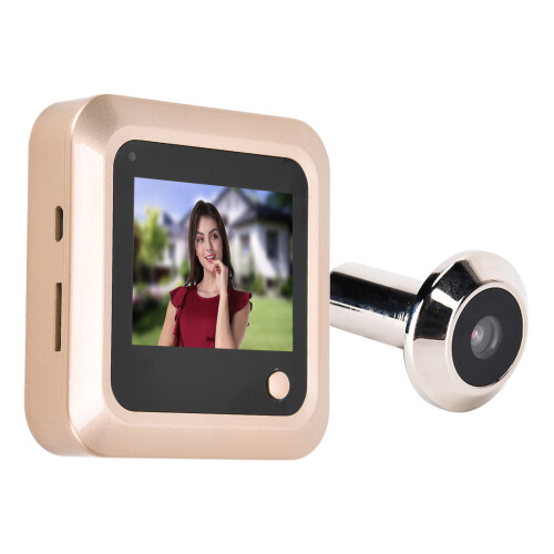 2.4in Video Doorbell Peephole HD 145 Wide Angle Gold Antitheft 2