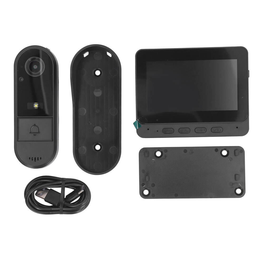 Wifi Video Doorbell 2-Way 8Mp 1080P Night Vision 170 4.3Inch 643505089561