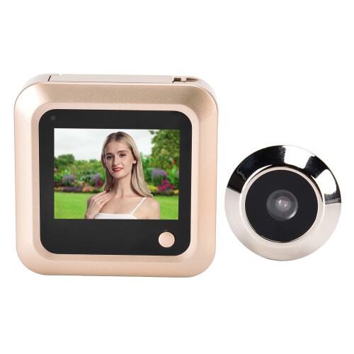 2.4in Video Doorbell Peephole HD 145 Wide Angle Gold Antitheft 1